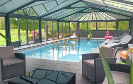 MORTAGNE AU PERCHE / Villa avec véranda et piscine chauffée – Orne, Normandie